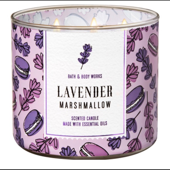 Bath & Body Lavender Marshmallow 3 Wick Candle